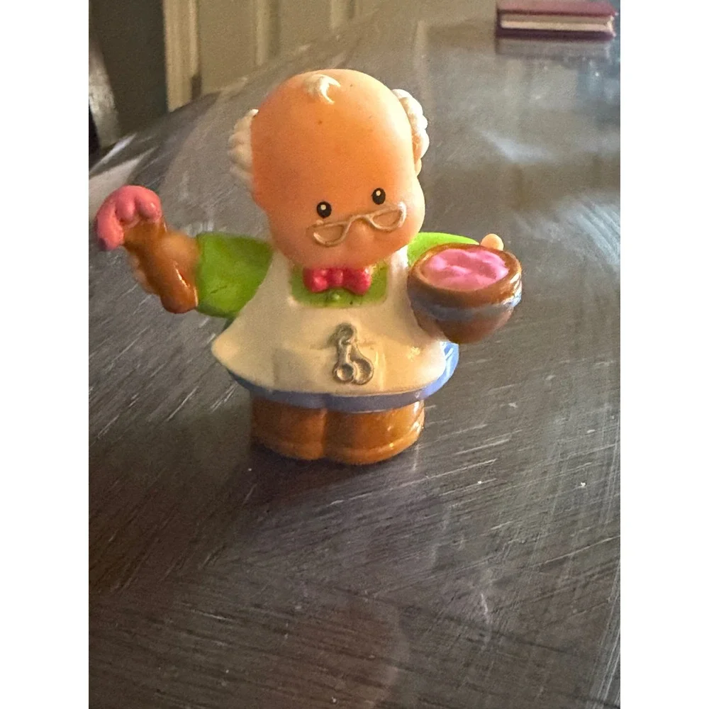 Fisher Price Little People Bob The Baker Cake Batter Christmas Baking Rare Toy